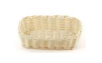 Корзинка пластиковая 210х145х60мм бежевая Хлебница