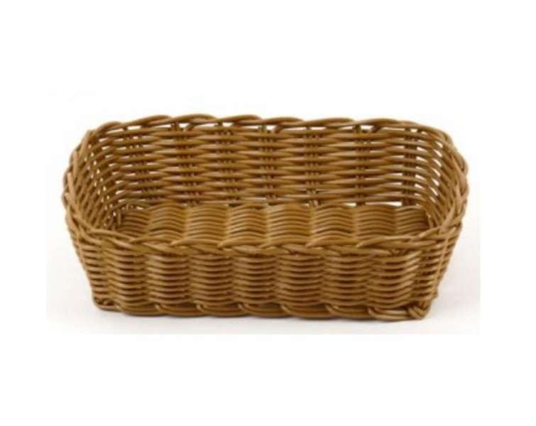Корзинка пластиковая 245х165х60мм коричневая хлебница