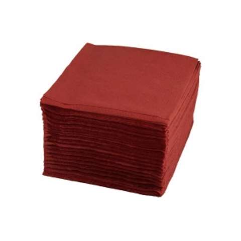 Салфетки бумажные бордовые 240х240мм 1-сл. (400 лист./уп.)