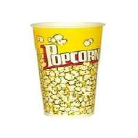 Стакан бумажный для попкорна V-32 (ведерко) желтый (упаковка 40шт.)