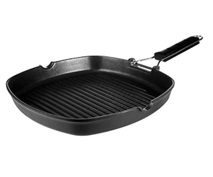 Сковорода-гриль квадратная литой алюминий с антипригарным покрытием 280х280мм h40мм