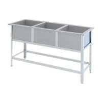 Ванна моечная 3-х секционная 2000х700х870мм AISI 304