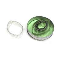 Вырубки в коробке "Листок гофрированный" (5шт.) нержавеющая сталь