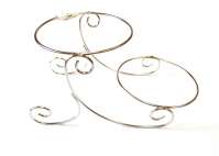 Подставка под торт 2 уровня 450х240х225мм нержавеющая сталь