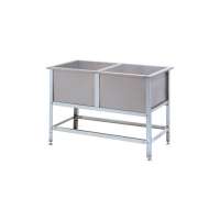 Ванна моечная 2-х секционная 1550х800х870мм AISI 430