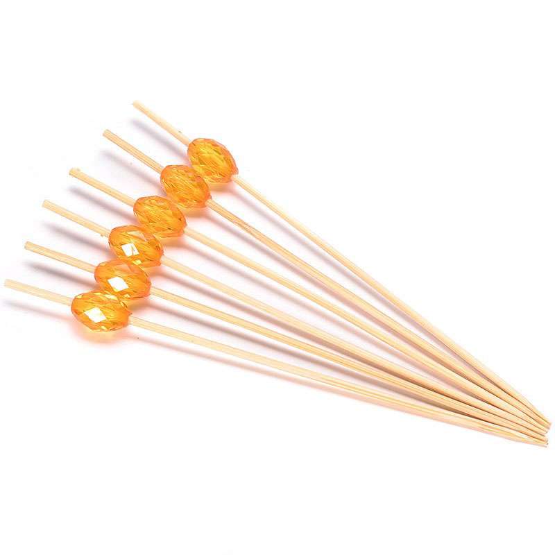 Пики "Кристалл Янтарь" деревянные L100мм (упаковка 100шт.)