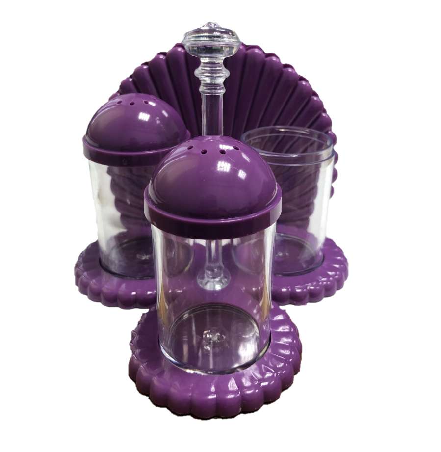 Набор для специй "Джулия" 3 предмета с салфетницей пластик