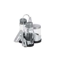 Набор для специй 3 предмета + салфетница стекло/нержавеющая сталь