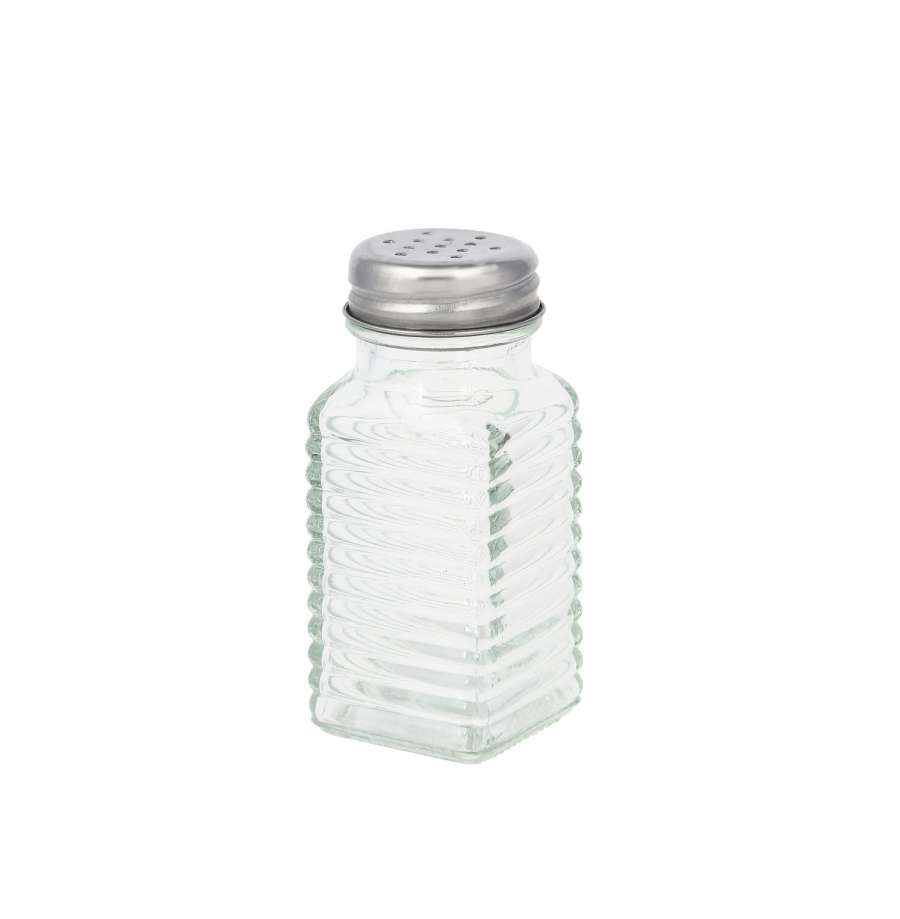 Солонка с крышкой стекло н/ж 100мл 90х34мм