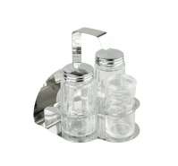 Набор для специй 3 предм.+салфетн. н/ж стекло