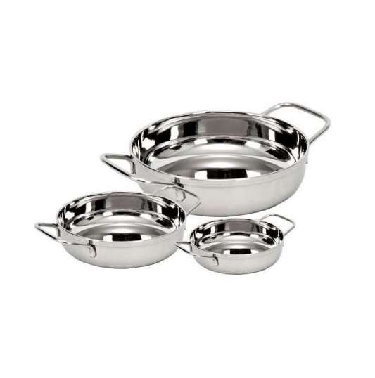 Сковорода порционная с 2-я ручками н/ж d180мм глубокая