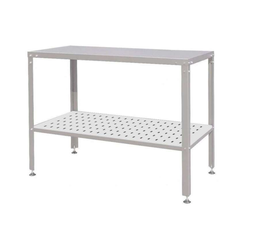 Стол разделочный 1000х600 без борта, полка перфорированная