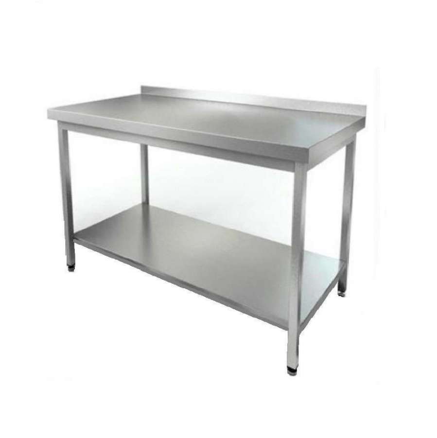 Стол разделочный 600х700 с бортом, полка оцинк. сталь