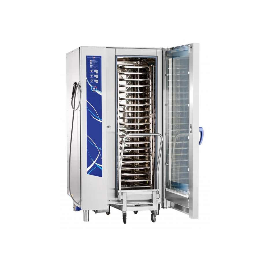 Пароконвектомат инжекционный ПКА 20-1/1ВМ2-01 с тележкой-шпилькой 20хGN 1/1