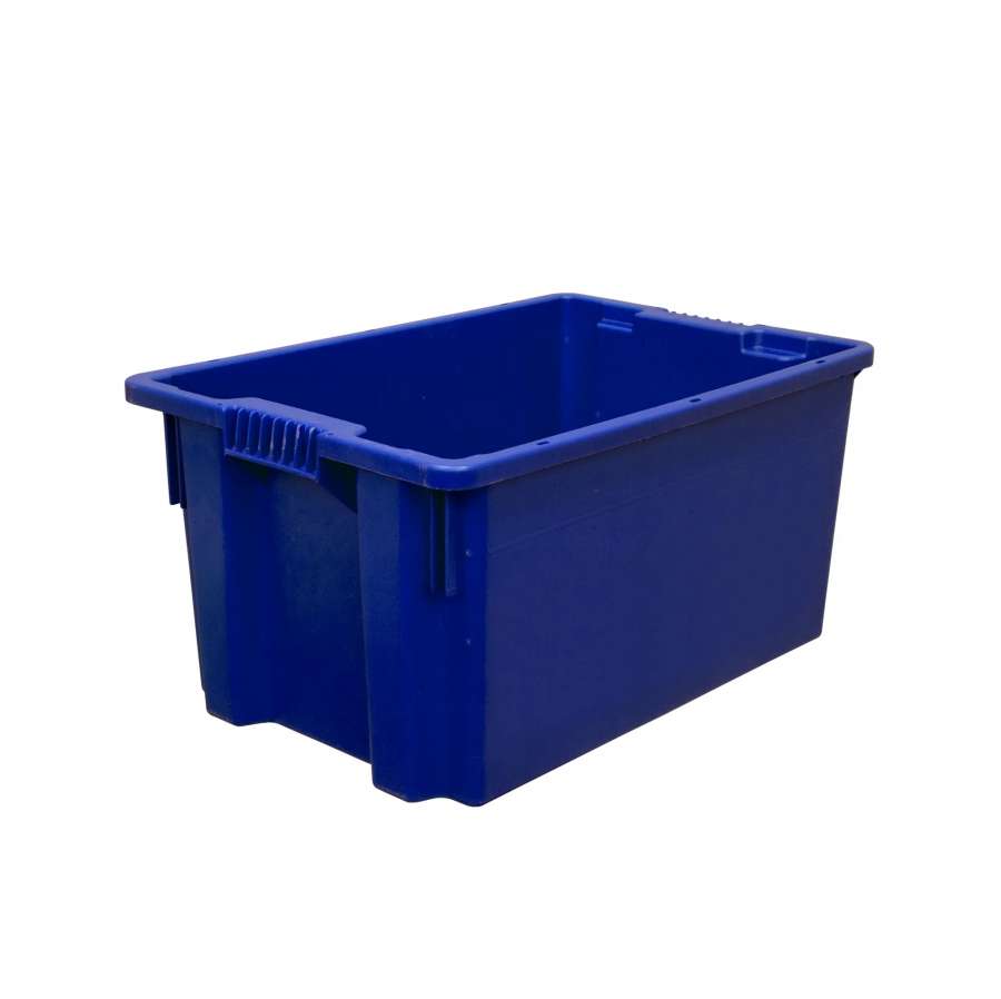 Ящик универсальный 600x400x300мм, синий, сплошной