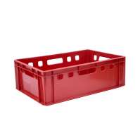 Ящик сплошной 600х400х200мм объем 40 л красный