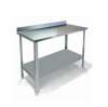 Стол разделочный 1000х600x850мм с бортом, полка сплошная н/ж