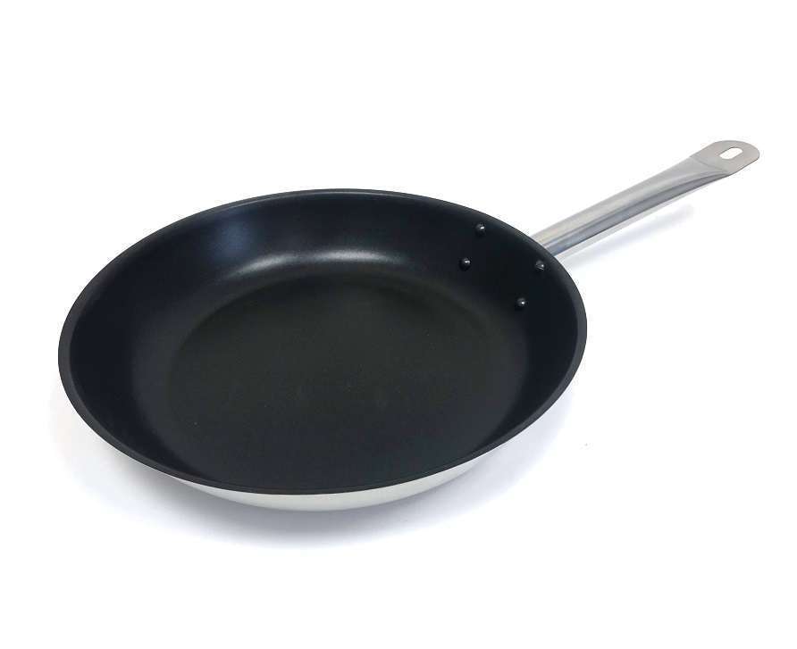 Сковорода d200мм нержавеющая сталь с антипригарным покрытием, индукция