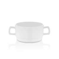 Бульонница 350мл d100мм h60мм с ручками, поликарбонат, белый