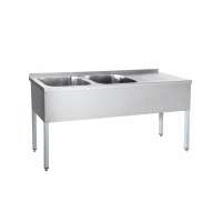 Ванна моечная 2-секционная 1770х700х860мм СМО-7-7 РЧ (каркас крашеный)